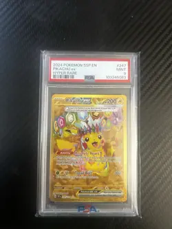 PSA 9 Pokemon Pikachu ex 247/191 Surging Sparks Hyper Rare Full Art - Image 1