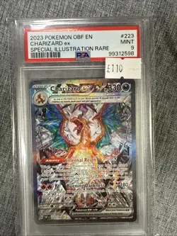 2023 POKEMON OBF EN-OBSIDIAN FLAMES SPECIAL ILLUSTRATION RARE CHARIZARD EX PSA 9 - Image 1