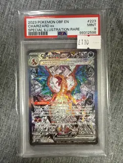 2023 POKEMON OBF EN-OBSIDIAN FLAMES SPECIAL ILLUSTRATION RARE CHARIZARD EX PSA 9 - Image 2