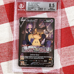 Nintendo Pokemon 2022 Brilliant Stars Mimikyu V TG16 Holo BGS 8.5 - Image 1