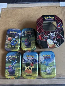 6 x Pokemon TCG Tin EMPTY - Image 1