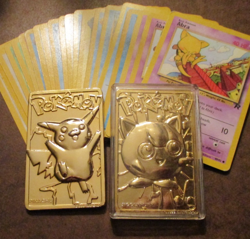 Pokemon Cards 2000 & 2 Gold Metal Pokemon Cards Jigglypuff & Pikachu McDonald's - Image 1