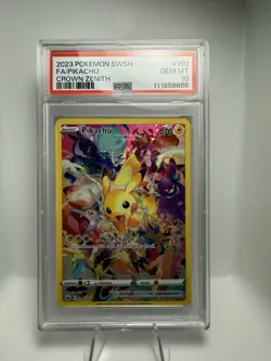 2023 Pokemon Pikachu Crown Zenith #160 Secret Rare Card PSA 10 - Image 1