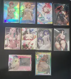 Anime Beauties Card Lot Metal Double Sided Waifu One Piece Pokemon 22 Card Lot! - Image 2