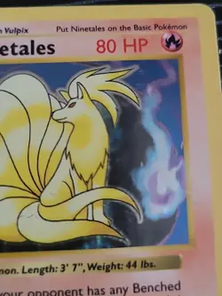 1999 Pokemon Base Set Ninetales 12/102 Holo Rare TCG Card LV.32 #38 80 HP - HP - Image 4