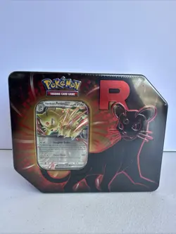 Pokemon TCG Persian EX Team Rocket Tin Box Booster English 2023 Trading Card - Image 1