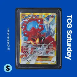 2016 POKEMON XY STEAM SIEGE #115/114 VOLCANION EX SECRET RARE - Image 1