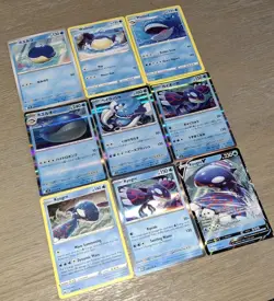 Whale / Water Type Pokemon TCG Mixed 9 Card Lot Holos + Kryogre WAILORD Kyogre - Image 4