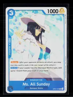 One Piece Ms. All Sunday Promotion Pack One Piece Promotion Cards OP01-079 - Image 1