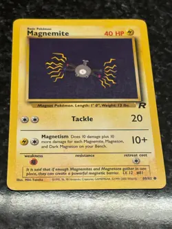 Magnemite 60/82 Team Rocket Regular Common LP Vintage Pokemon Card 2000 - Image 3