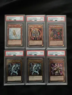 PSA YU-GI-OH! Card Lot Of 6 Graded Cards - RA03-EN - Platinum Secret Rare PSA 8 - Image 1