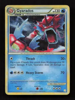 Gyarados 123/123 Holo Rare HeartGold & SoulSilver Pokemon Damaged B54-29 - Image 1