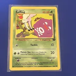 KOFFING - Team Rocket Set - 58/82 VINTAGE WOTC- Pokemon Card - Unlimited - LP - Image 1