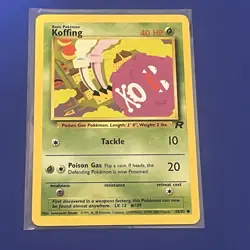 KOFFING - Team Rocket Set - 58/82 VINTAGE WOTC- Pokemon Card - Unlimited - LP - Image 2