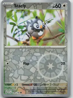 Starly 148/198 Scarlet & Violet Reverse Holo Common Pokemon NM - Image 1