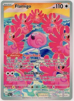 POKEMON Flamigo 227/193 Sv02: Paldea Evolved Holo IR Illustration Rare - Image 3