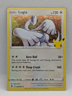 LUGIA 022/025 R CELEBRATIONS POKEMON HOLO NEAR MINT LUGIA - Image 1