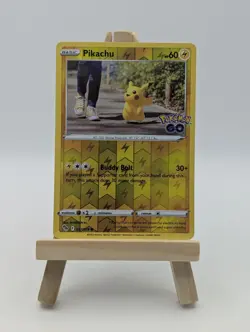 Pikachu 027/078 Common Pokemon GO Pokemon Reverse Holo LP - Image 1