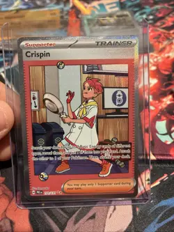 Pokemon TCG Crispin Trainer Prismatic Evolutions Card 171/131 Full Art NM - Image 1
