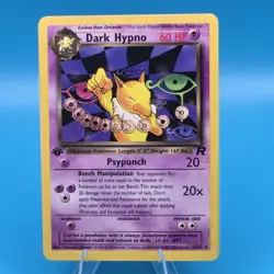 1999 Pokemon Team Rocket Dark Hypno 26/82 1st Edition Rare WOTC Vintage - Image 1