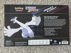 Pokemon TCG Crown Zenith Lugia v & Unown v Special Collection Box Sealed - Image 2