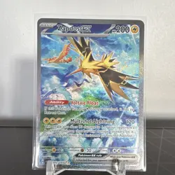 Pokemon TCG Zapdos ex 202/165 SV Scarlet & Violet 151 SIR Full Art Holo EN - Image 1