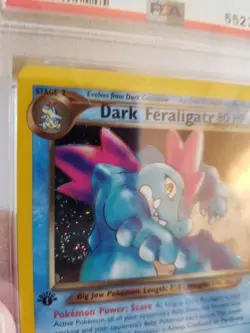 PSA 7 DARK FERALIGATR 5/105 1st Edition Neo Destiny Pokemon Card Near Mint - Image 3