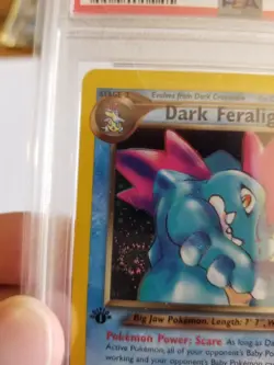 PSA 7 DARK FERALIGATR 5/105 1st Edition Neo Destiny Pokemon Card Near Mint - Image 4