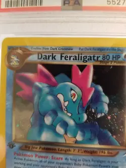PSA 7 DARK FERALIGATR 5/105 1st Edition Neo Destiny Pokemon Card Near Mint - Image 5