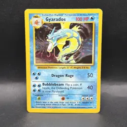 Pokemon Gyarados 6/102 Base Set Holo Rare WOTC Card B - Image 1