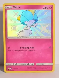 Ralts SV34/SV94 Hidden Fates Shiny Holo Rare Pokemon TCG Card NM - Image 1