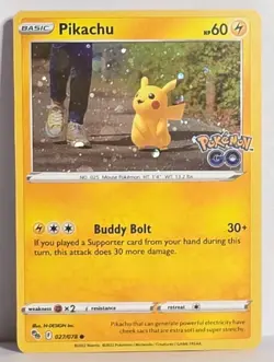Pikachu 27/78 Pokemon GO Stamped Cosmos Holo Rare Pokemon Card NM -LP+ - Image 1