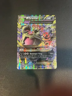 Mega Tyranitar EX 43/98 Holo Rare Pokemon 2015 XY Ancient Origins - Image 1