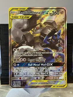 Lucario & Melmetal GX SM192 Black Star Promo Tag Team Pokemon Card NM - Image 1