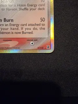 The Pokemon Company Pokemon TCG Flareon 5/113 EX Delta Species Reverse Holo 70 - Image 4