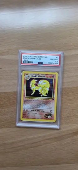POP 7 Brock's Ninetales Pokemon Gym Challenge 3 Holo PSA 8.5 - Image 1