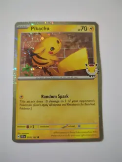 Pikachu - (Cosmo Holo) 051/162 Pokemon Day Stamped Promo - Image 2