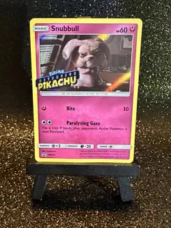 Pokemon Snubbull SM200 Detective Pikachu Holo Stamped Black Star Promo - Image 1