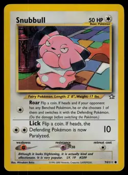 Snubbull 74/111 Common Neo Genesis Pokemon Unlimited Lightly Played - Image 1