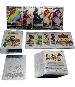 Pokemon Card Foil SILVER PACK 55 CARDS TCG GX Vmax GX Card Charizard Rare - Image 2