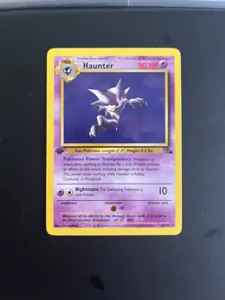 Pokemon Cards: 1st Edition Fossil Rare: Haunter 21/62 - Image 1