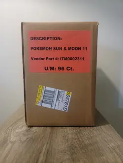 Pokemon Sun & Moon Unified Minds Booster 3 Card Gravity Box Complete 96 Packs - Image 1