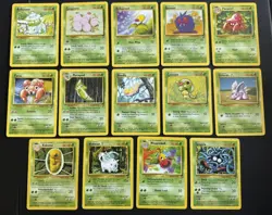 Pokemon WOTC Part Complete Non Holo Base Set 2 63/110 Cards Mixed Condition - Image 1