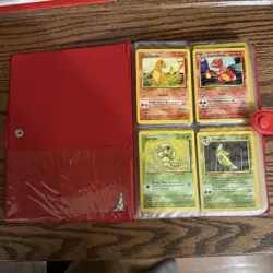 Vintage 1999 Red Pikachu Pokemon Card Binder 4 Pocket 120 Slots - Image 3