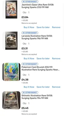 Pokemon card bundle X8 Cards - Image 2