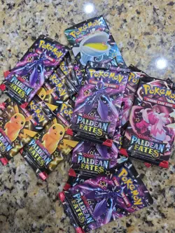 Pokemon Scarlet & Violet Paldean Fates Booster Pack 10 Cards English - Image 1