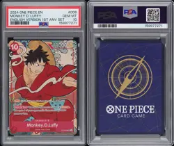 2024 ONE PIECE ENGLISH VERSION 1ST ANNIVERSARY SET #006 MONKEY D. LUFFY PSA 10 - Image 5