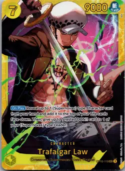 Trafalgar Law (119) (Parallel) OP10-119 Royal Blood Foil One Piece TCG NM A12 - Image 1