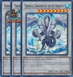 Yugioh! 3x Trishula Dragon of the Ice Barrier RA02-EN026 Super Rare 1st Ed NM - Image 1