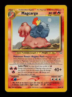 Magcargo 33/64 Unlimited Uncommon Neo Revelation Pokemon Cards - Image 1
